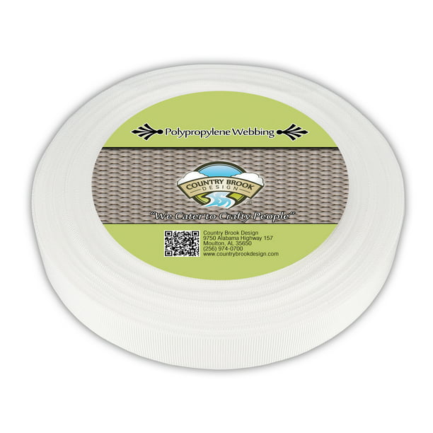 100 Yards Country Brook Design 1 Inch White Polypro Binding 